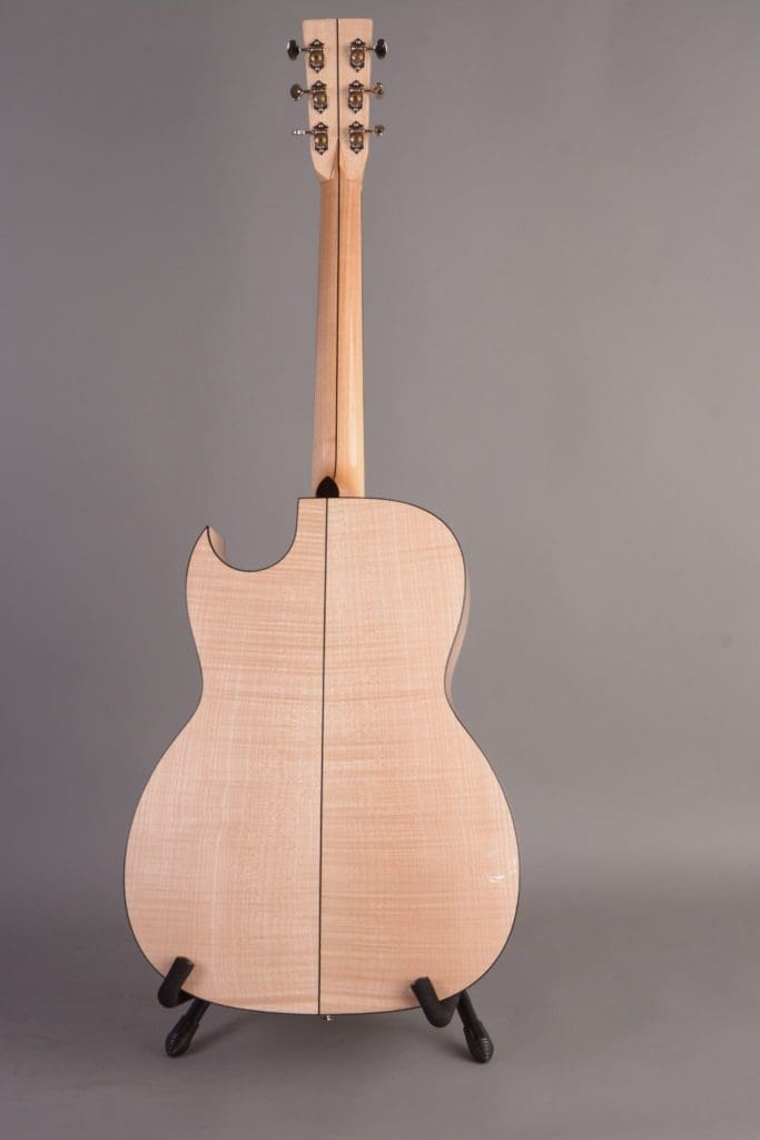 Guitar Gallery rear view of custom guitar created by lead engineer at NOVO engineering