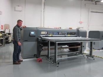 Grand-format UV printer lab at NOVO Engineering Minneapolis