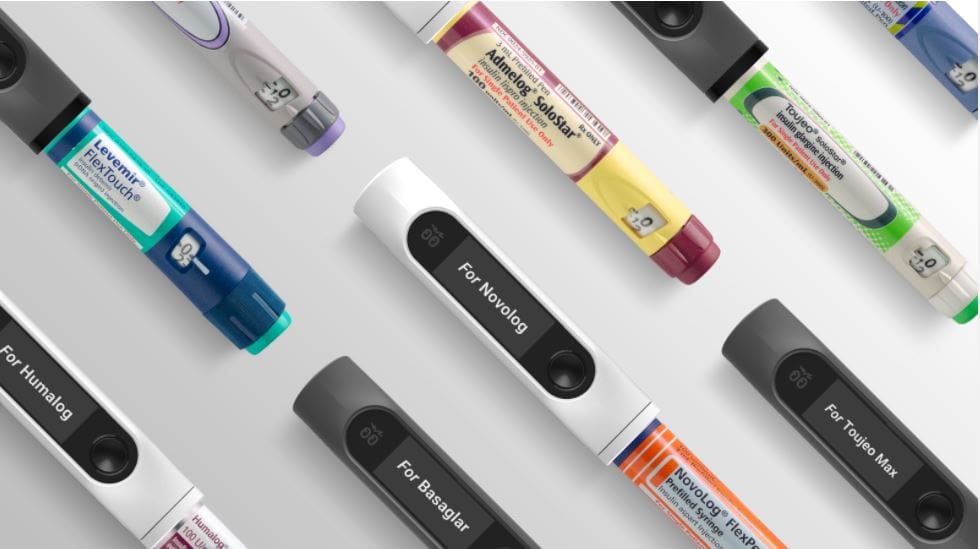 group of Bigfoot Unity Diabetes Management System smart pen caps