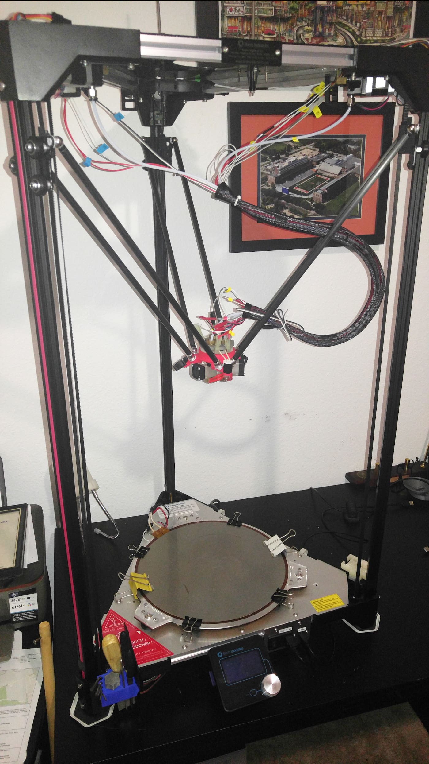 Custom engineered delta 3D printer